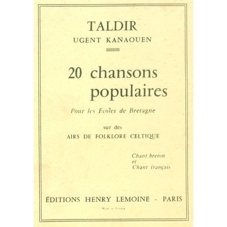 Taldir - Ugent kanaouen - 20 chansons populaires