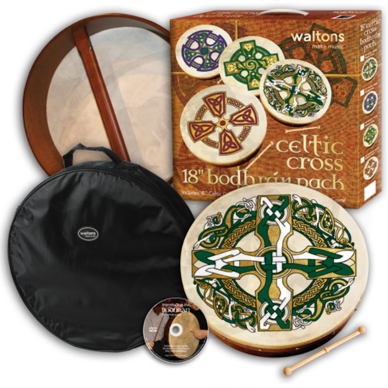 Traditional Irish 18\" Bodhrán バウロン Waltons Standard Brown Bodhran 18