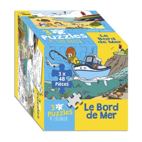 Puzzles à colorier | Le bord de mer