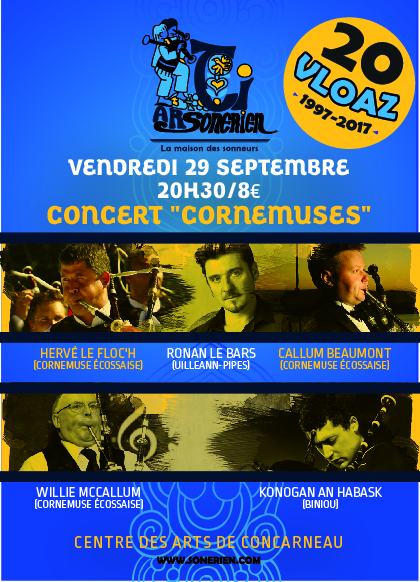 Affiche 20 ans - Concert cornemuses